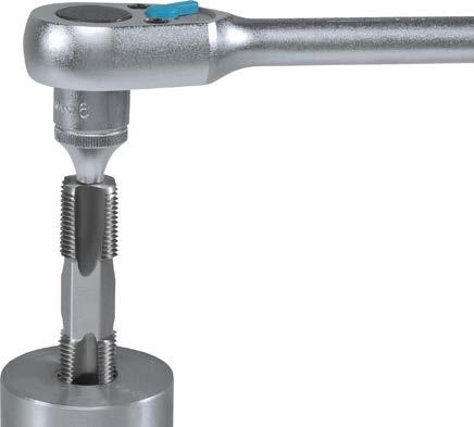 HEX TAP S Benefit: - Pilot for exact alignment - Rougher and Finisher combined in one tool - Use in awkward places - For making new threads - For cleaning and repairing damaged threads Vantaggi: -