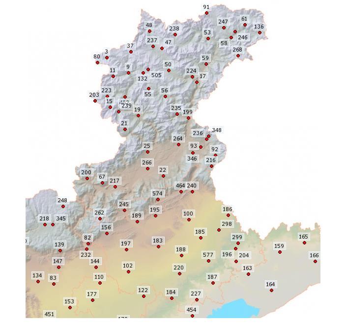 4 Pluviometria L analisi pluviometrica è stata svolta mediante l utilizzo dei dati messi a disposizione dal Dipartimento Regionale per la Sicurezza del Territorio Servizio Centro Meteorologico di