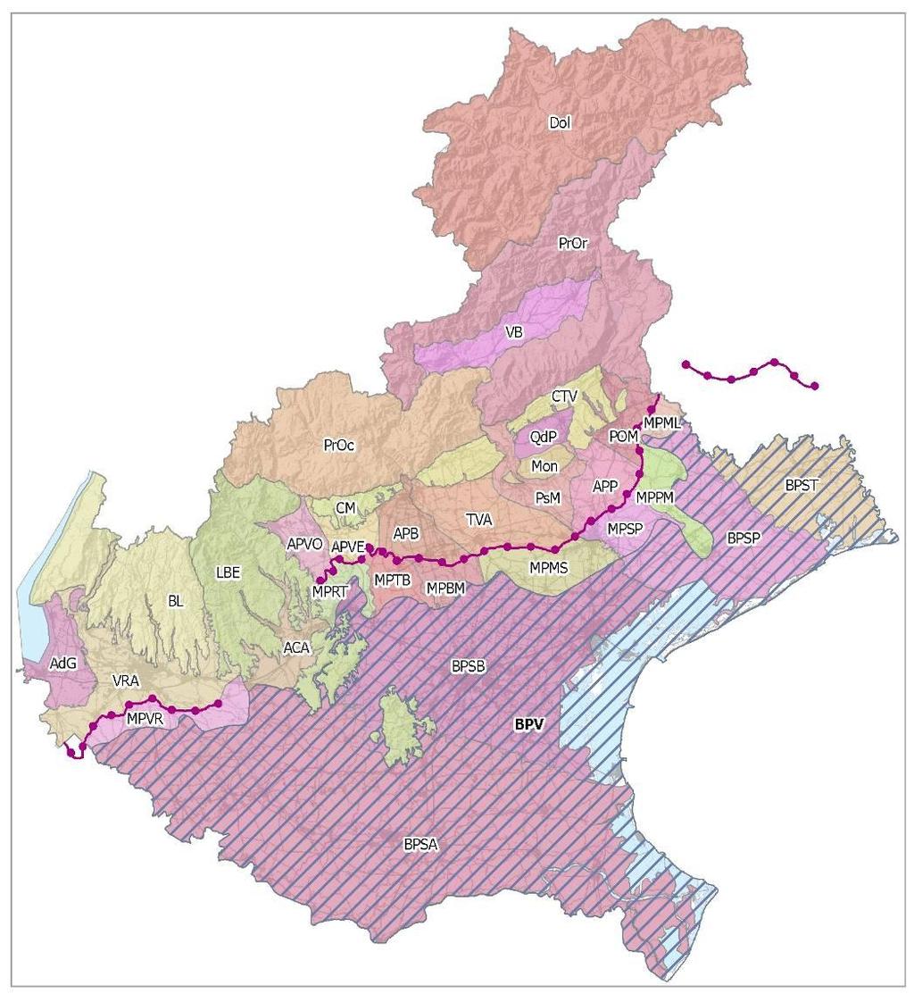 Figura 6 - Corpi idrici sotterranei della Regione del Veneto 7.3.