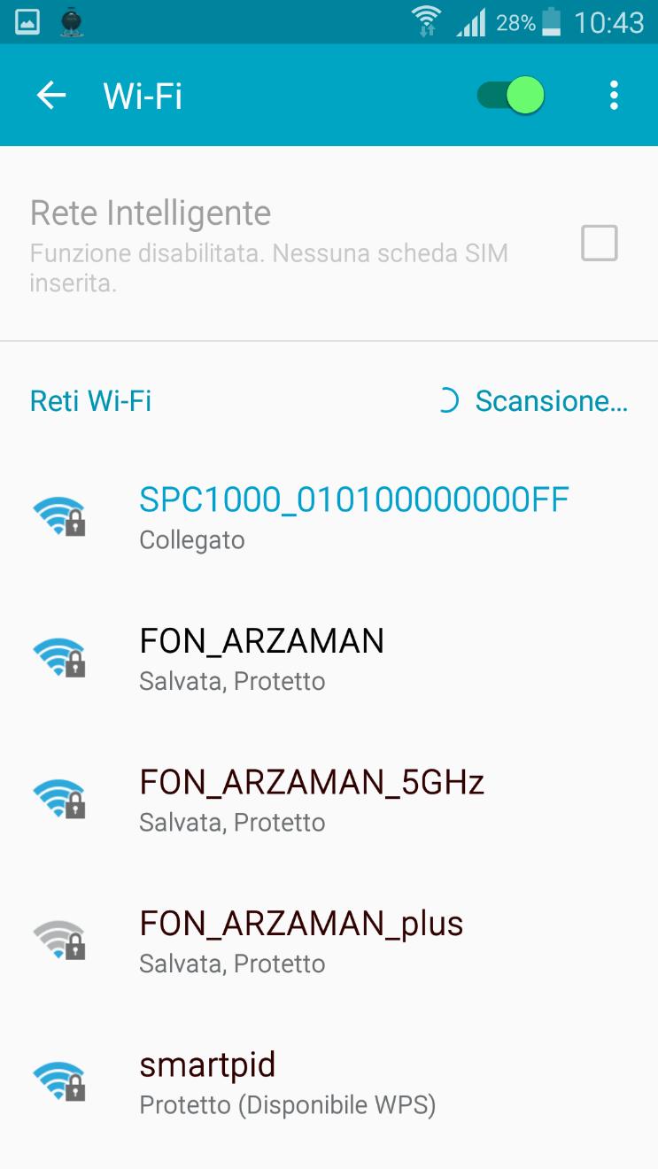 2.2 1. Dal tuo smartphone o tablet o laptop effettua lo scan delle reti WiFi 2. Individua la rete SPC1000_XXXXXXXXX 3.