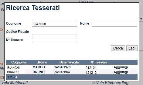 Nella parte in alto risulterà la denominazione della Associazione che sta inserendo il corso completando i vari campi identificativi del tipo di corso.