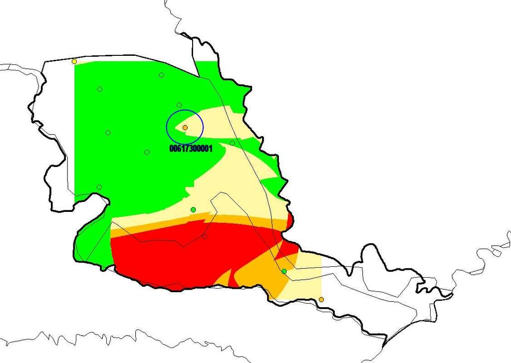 Figura 2-44 Istogramma scostamenti Spazializzazione AL06 TE19 Figura 2-45 Cartogramma Criticità Le maggiori approssimazioni del modello si