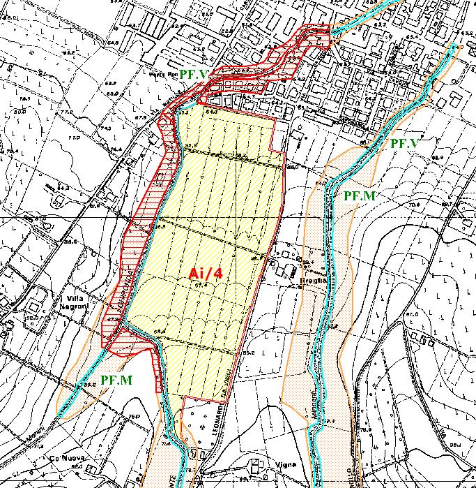 Cartografia modificata (stralcio della