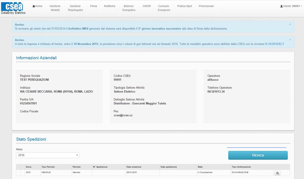 html L utente accedendo al link sopra indicato visualizzerà la schermata di seguito riportata.