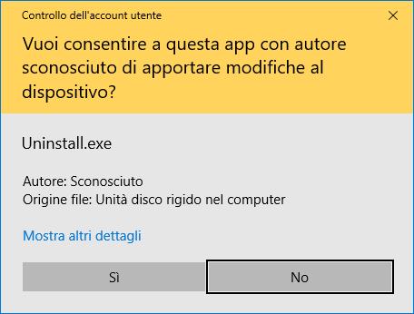 amministratore. Selezionare il collegamento Disinstalla nel gruppo di programmi CIE Middleware.