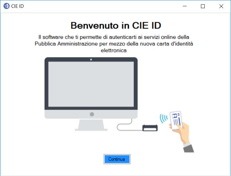 All avvio di CIE ID viene visualizzata una