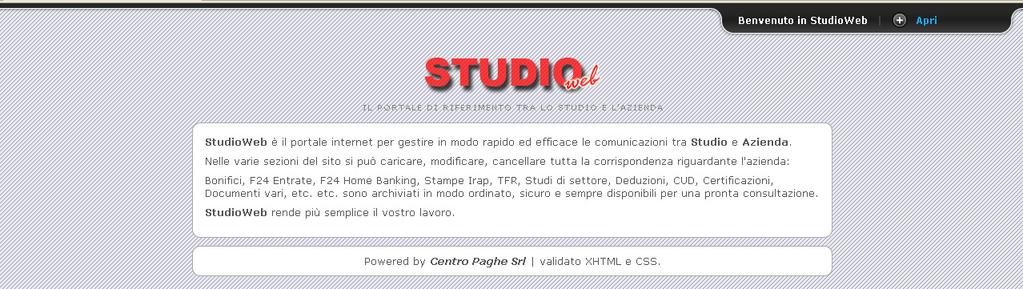 4. PORTALE STUDIO STUDIO WEB Accedendo al sito http://studioweb.