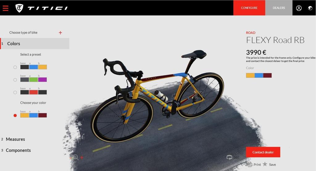 #3D #3D bike configurator #visualizzazione 360 #personalizzazione
