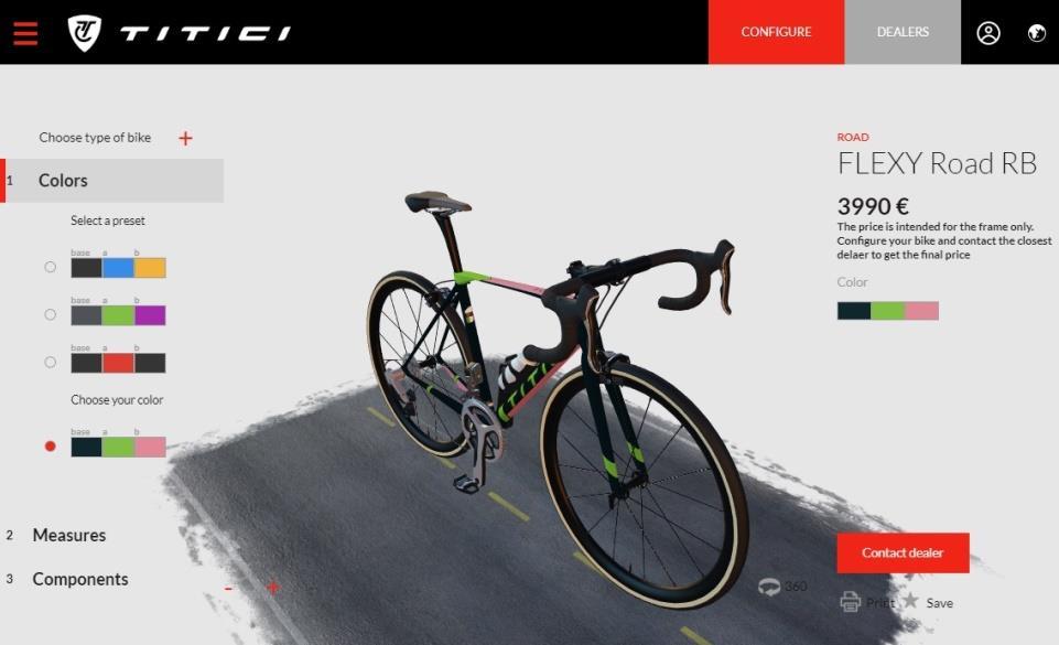 Cliente: Titici Progetto: Configuratore 3D biciclette personalizzate