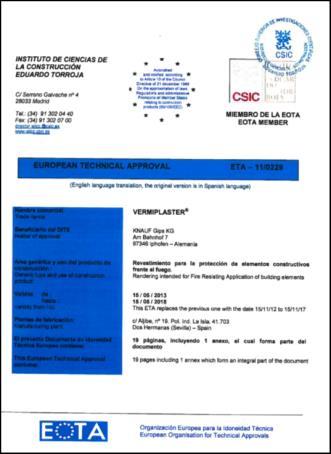 l approvazione tecnica europea ETA - 11/0029