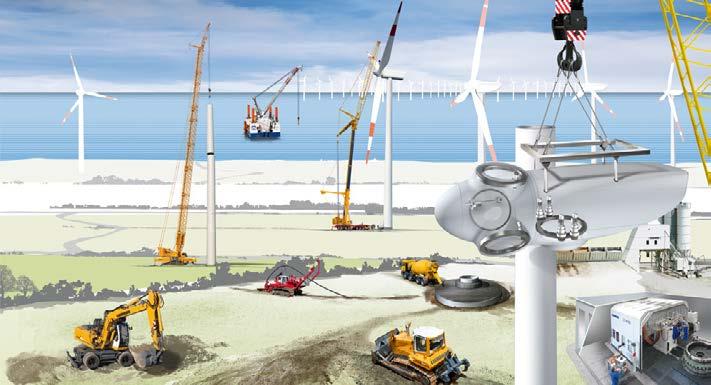 Partner dell industria eolica Liebherr è un partner importante dell industria eolica.