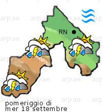 bollettino meteo per la provincia di Rimini weather forecast for the Rimini province costa coast Temp MAX 28 C 25 C Vento Wind 30km/h 27km/h costa coast Temp.