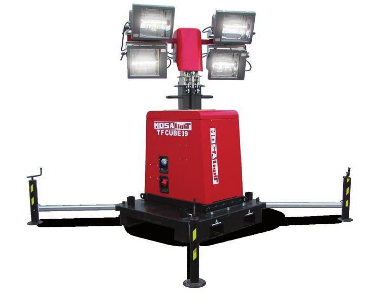 TF CUBE I9 LIGHTING KIT CARATTERISTICHE Palo telescopico zincato (Altezza totale 8.