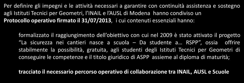 III Fase del progetto Fase attuale: tutto il corso nel programma curriculare del triennio