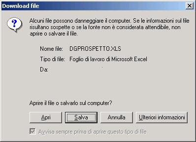 Assegnare un nome significativo al file, ad esempio se la stampa del prospetto riepilogativo viene fatta una volta al giorno