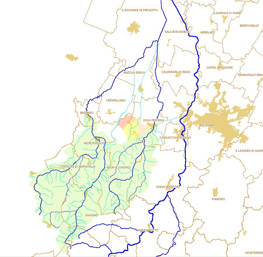 Inquadramento e Contesto Idrologico Idraulico Il Torrente Ghironda è un corso d acqua minore che si sviluppa nella collina a ridosso della pianura con bacino idrografico di dimensioni e quote