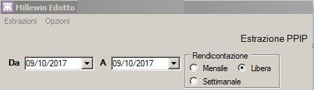 E possibile effettuare la rendicontazione mensilmente, settimanalmente oppure indicando un periodo ben preciso.