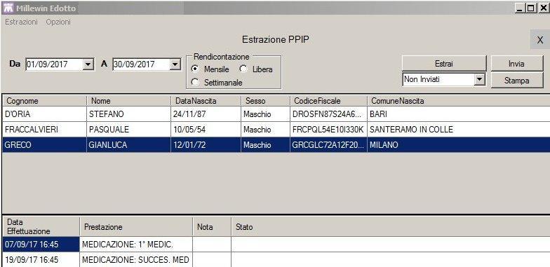 Per estrarre solo le vaccinazioni attivare Solo vaccini e procedere con l estrazione: Compare l elenco dei pazienti e per ciascuno