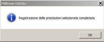 prestazioni Al termine dell invio dei dati comparirà il seguente avviso,