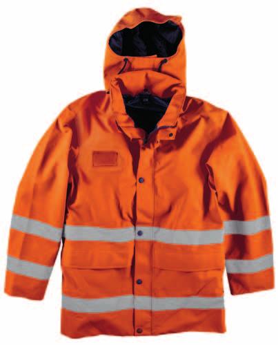 Predisposizione per aggancio corpetto interno/projected zip to fast the internal jacket A Giaccone alta visibilità High visibility parka 3GI000 Classe 3/Class 3 GORE-TEX -Technical Garments (