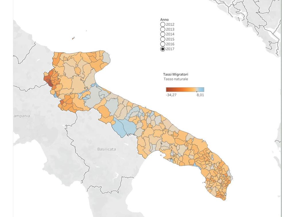 Fig. 15 Tasso migratorio interno