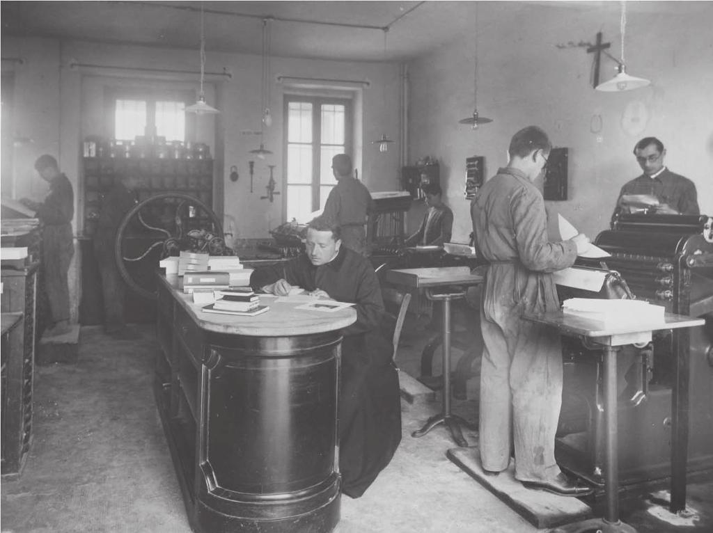 1937: la tipografia della Casa.