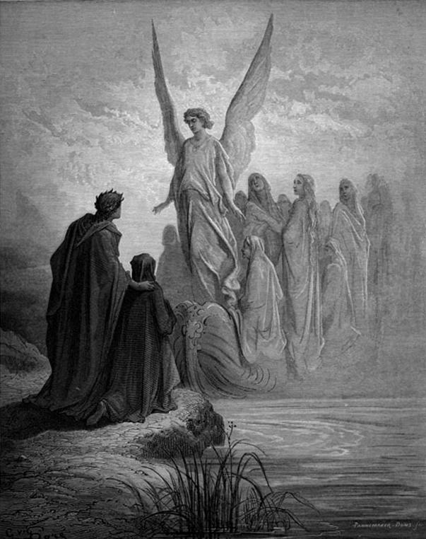 L angelo Nocchiero Dante dedica ampio spazio all apparizione dell angelo che conduce la navicella degli spiriti.