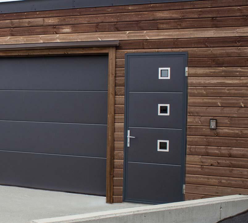 (SH1) Porte pedonali laterali Produciamo porte pedonali che si combinano a qualsiasi modello di porta sezionale residenziale.