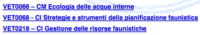 Corso di Laurea in Produzioni e Gestione degli Animali in