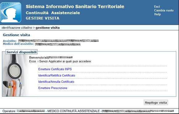 4.2.2 Emettere certificato INPS Figura 28 Questa funzionalità permette l'emissione di un certificato di malattia.