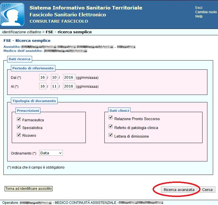 Figura 50 E possibile perfezionare la ricerca di un documento, cliccando su RICERCA AVANZATA, si aprirà la sezione IMPOSTAZIONE FILTRI in cui è possibile ricercare un documento: FARMACEUTICO,