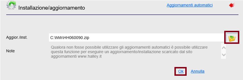 Come eseguire gli aggiornamenti manuali dal client Se si ha la necessità di effettuare degli aggiornamenti di versioni test o scaglionati, è possibile aggiornare il server direttamente da un