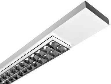 P258 LED Illuminazione LED CARATTERISTICHE GENERALI Novità Apparecchio da plafone o sospensione per installazioni nel settore terziario anche con utilizzo di video terminali.