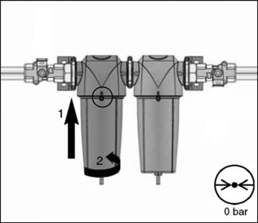 OPZIONI 07 SICUREZZA FIGURA 7 ATTENZIONE: l'impianto di regolazione del compressore è calibrato per mantenere la pressione regolata a livello del serbatoio del separatore.