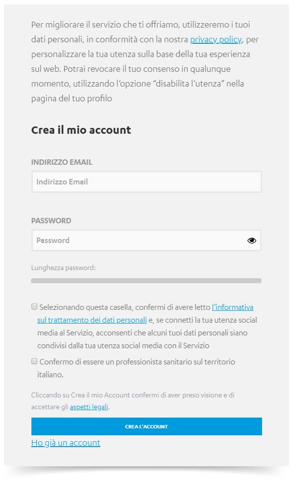 Ti sei già registrato, ma non hai mai effettuato l accesso a JMC Registrazione tramite FORM Inserisci