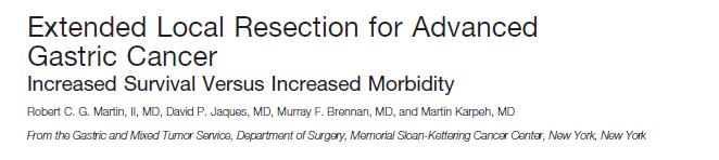 E associata ad aumenta morbi-mortalità post-operatoria a fronte però di un significativo miglioramento della sopravvivenza (solo quando viene garantita la radicalità chirurgica (R0) e non vi sia l