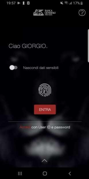 (Ricordati di attivare l accesso con biometria anche su BG Token) La biometria è disponibile su: Tutti i dispositivi Apple abilitati; Dispositivi con Android
