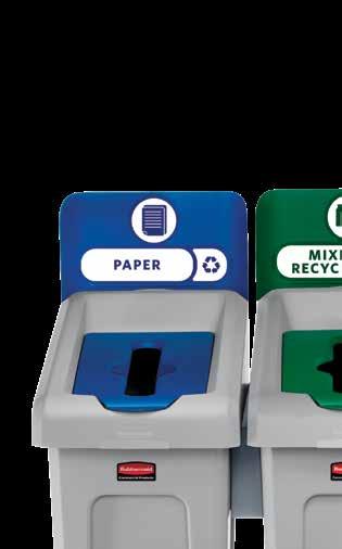 flusso dei rifiuti progettate da esperti offrono 3 suggerimenti visivi: il simbolo di riciclaggio, un'icona