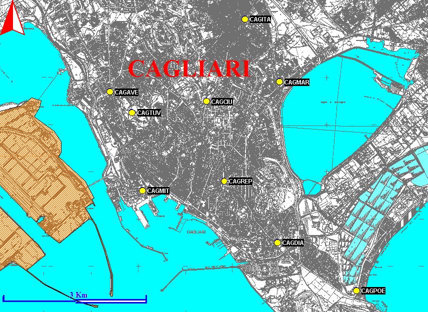 Figura 23 - Dislocazione delle stazioni di