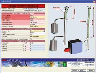 Dimensionamento della Canna Fumaria Sabiana ha sviluppato un programma di calcolo informatico, destinato agli Studi di Progettazione, che aiuta a dimensionare la canna fumaria secondo la normativa