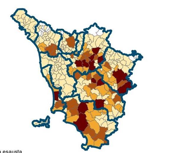 Altri sottoprodotti: settore olivicolo (A) ed altre attività agroindustriali (B) Fonte: Stima della Potenzialità Produttiva delle Agrienergie in Toscana. Bonari et al., 2009 (A) (B) Sanse (t t.q.