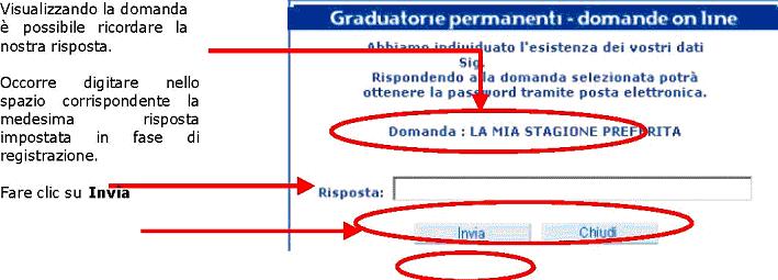 interno è ripetuta la domanda scelta nella fase di