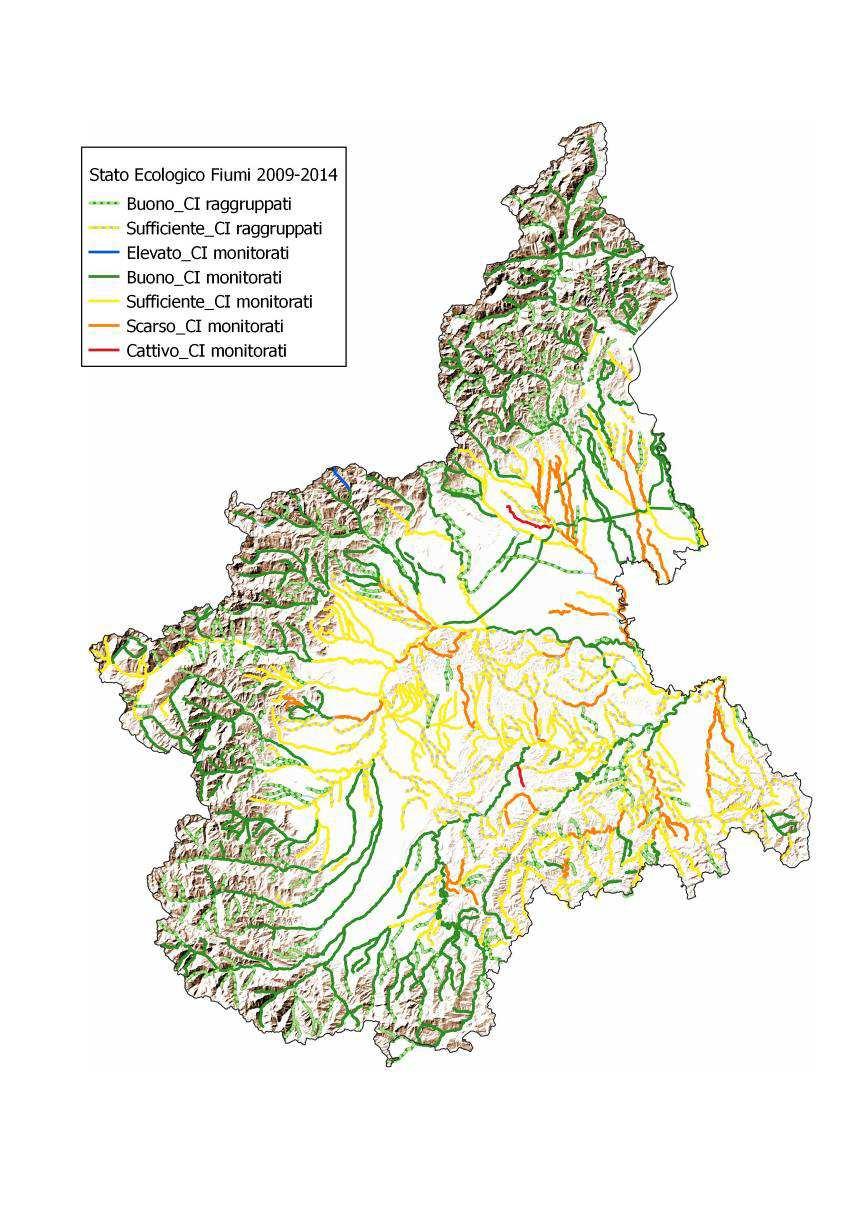 Lo stato di qualità corsi d acqua Circa 25 CI in stato potrebbero risultare in Stato Ecologico Elevato a seguito dell applicazione