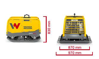 Dimensioni ottimali Adattata alle esigenze individuali: disponibile in due larghezze operative, 870 o 970 m Altezza di soli 830 mm: struttura bassa grazie al