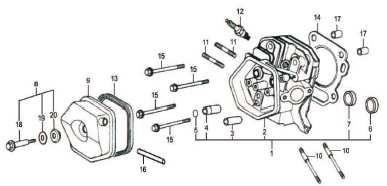 TESTATA - CYLINDER HEAD 1 CODICE - CODE DESCRIZIONE - DESCRIPTION QT 1 LC 102200167000 TESTATA COMPL.