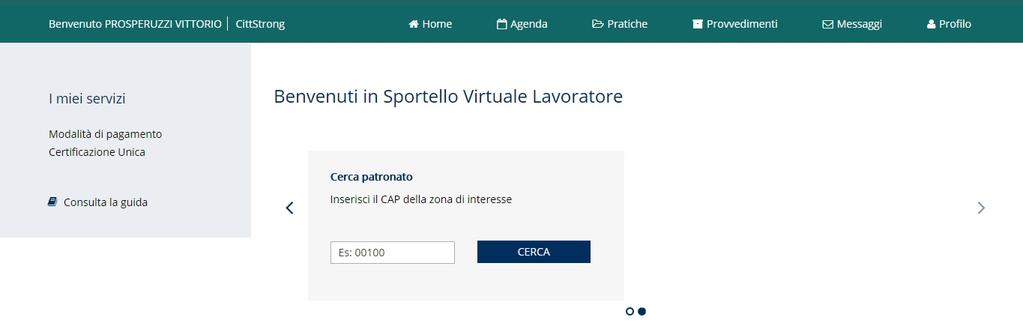 Figura 2 - Home page Figura 3 - Menu Home page Nella prima pagina di scorrimento presente all'avvio, ci sono le sezioni: "Area news" "Compila il Questionario Online" Nella seconda pagina di