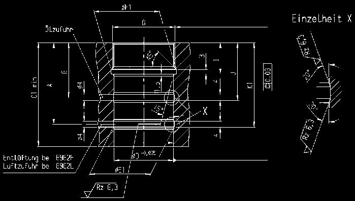 6962F-** con posizione base estratta, la forza di azionamento è regolabile tramite molla. Elementidi sostegno n. 6962L-** con posizione base inserita, posizionamento pneumatico, ritorno elastico.