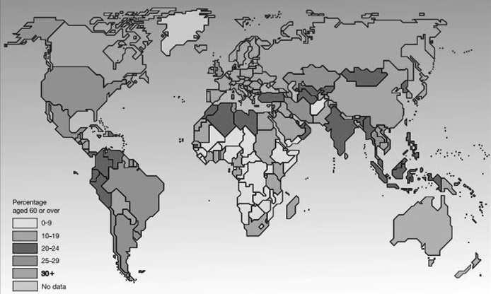 L invecchiamento mondiale: 2050 Corso di Ecologia modulo 12: popolazioni e demografia [ 39] Di