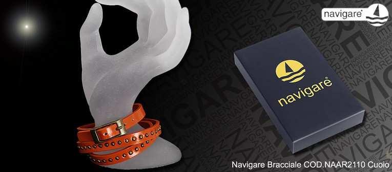 Navigare bracciale - cod. NAAR2110 cuoio. Prezzo al pubblico 13,10.