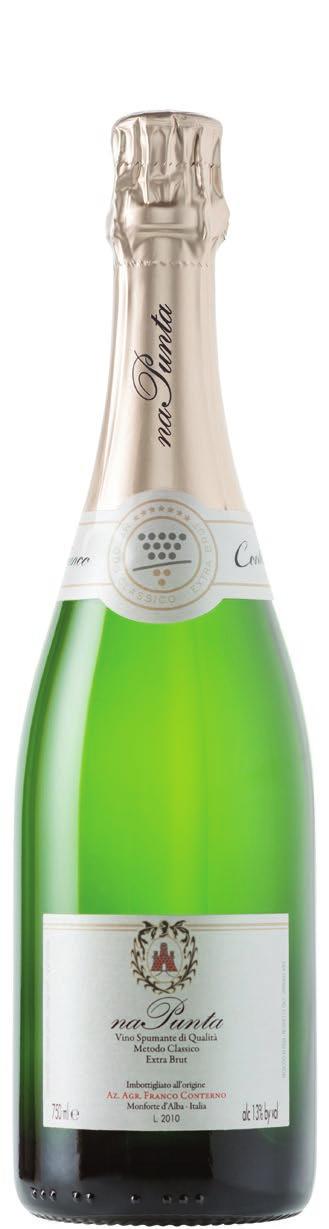 vino spumante Metodo Classico Extra Brut VSQ na Punta Dalle punte dei grappoli di nebbiolo, vinificate in bianco, dai vigneti più vocati alla produzione di grandi vini DOC e DOCG, nasce il Nebbione,